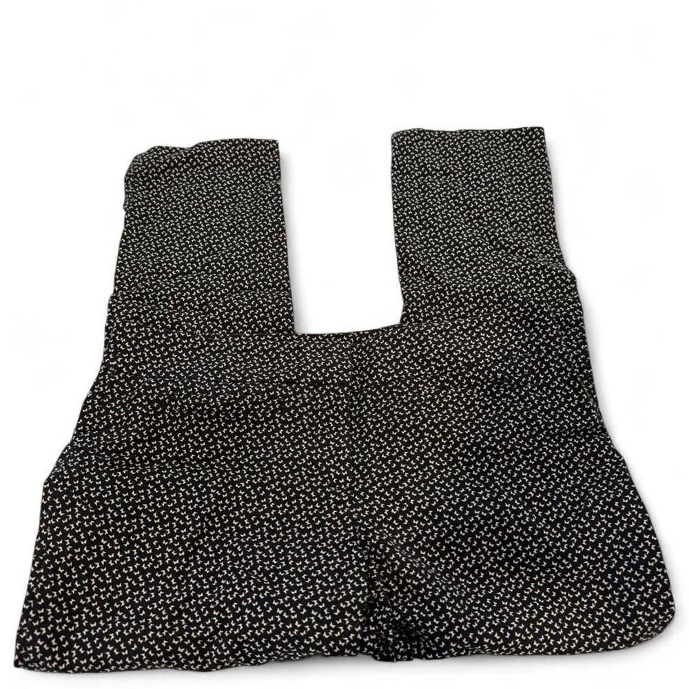 Ann Taylor Loft Marisa Butterfly Print Pants Black White Petite 6P Trousers